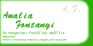 amalia fontanyi business card